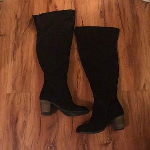 Crown Vintage OTK black suede boots from DSW